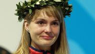 Další českou úspěšnou olympijskou sportovkyní byla a je Kateřina Emmons, zde s bronzovou medailí na LOH 2004 v Athénách, kde vystupovala ještě pod svým rodným příjmením Kůrková.