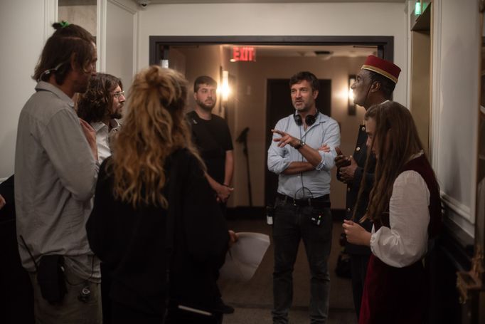 Newyorské natáčení před klíčovou scénou filmu