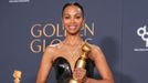 Zoe Saldana s cenou za herecký výkon ve filmu Emilia Pérez.