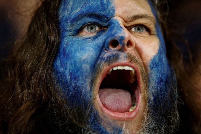 Soccer Football - Nations League - Group Stage - Scotland v Croatia - Hampden Park, Glasgow, Scotland, Britain - November 15, 2024 Scotland fan reacts Action Images via R