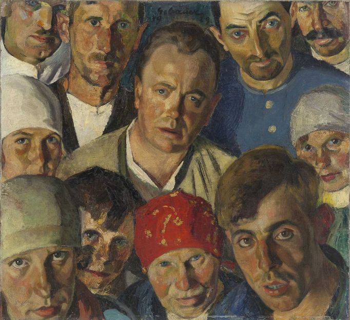 Paul Gebauer: Moji, 1929, olej, plátno, 67,5 × 73,5 cm, Slezské zemské muzeum