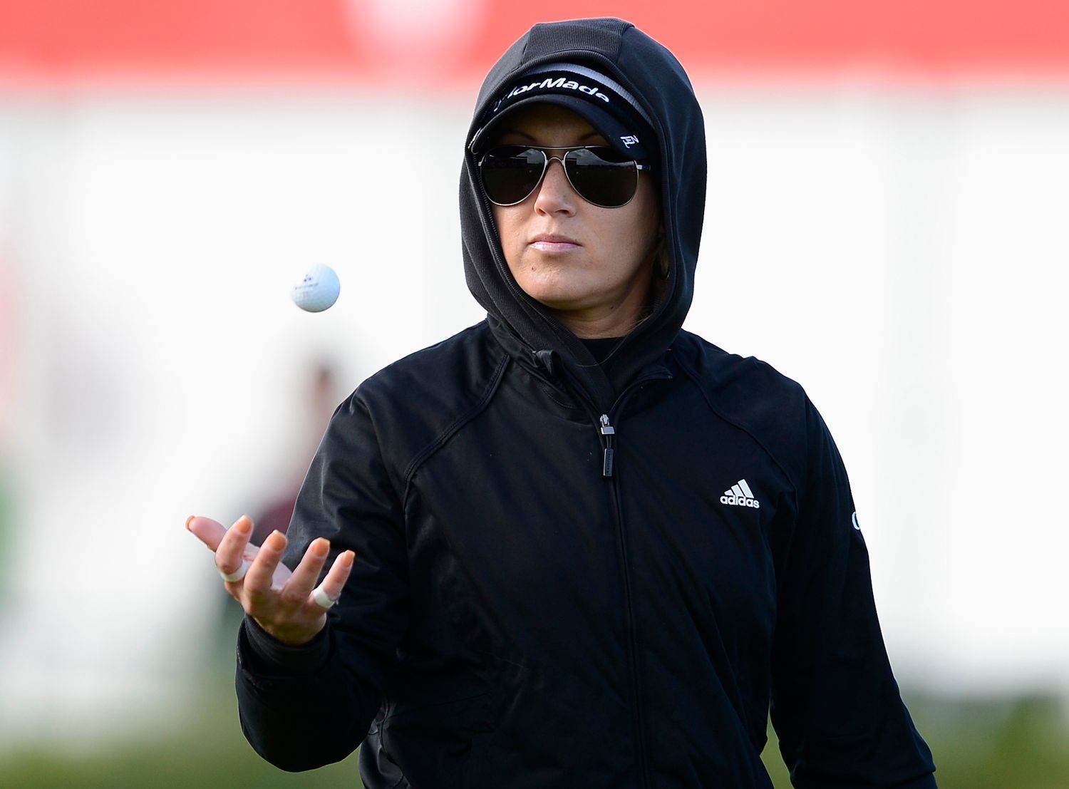 Golfistky v prvním kole na ženském turnaji British Open Golf 2012 v liverpoolském Royal Golf Clubu.