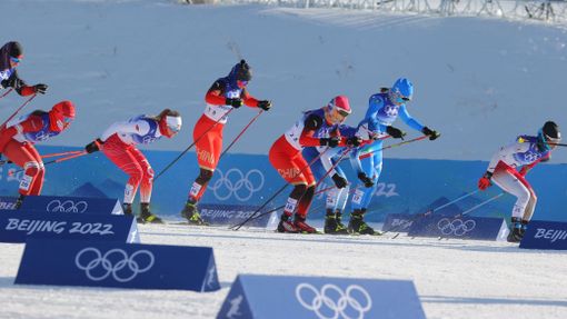 Start skiatlonu žen na olympiádě v Pekingu 2022