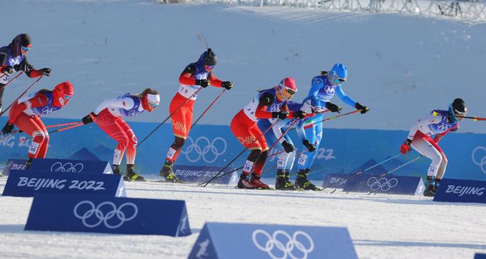 Start skiatlonu žen na olympiádě v Pekingu 2022