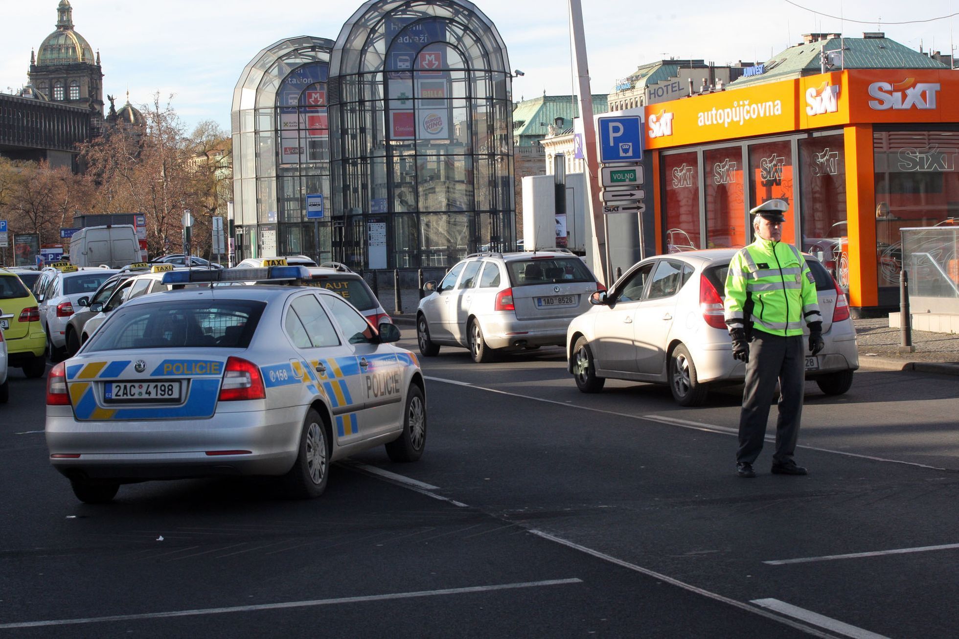 Taxikáři blokují centrum Prahy
