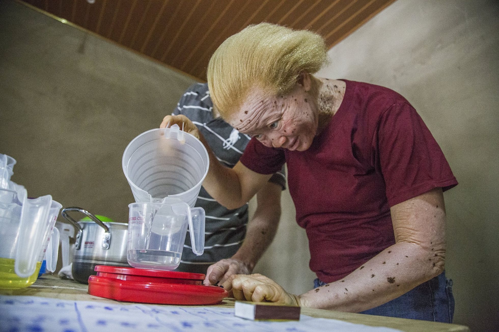 Výroba krému albíni
