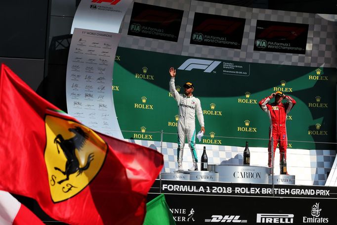 F1, VC Británie 2018: Lewis Hamilton, Mercedes a Kimi Räikkönen, Ferrari