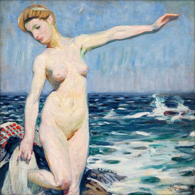 František Kupka: Koupání, olej na plátně, 1904, 56 x 56 cm, vyvolávací cena: 19 milionů korun.