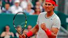 Rafael Nadal se raduje z další výhry v Monte Carlu