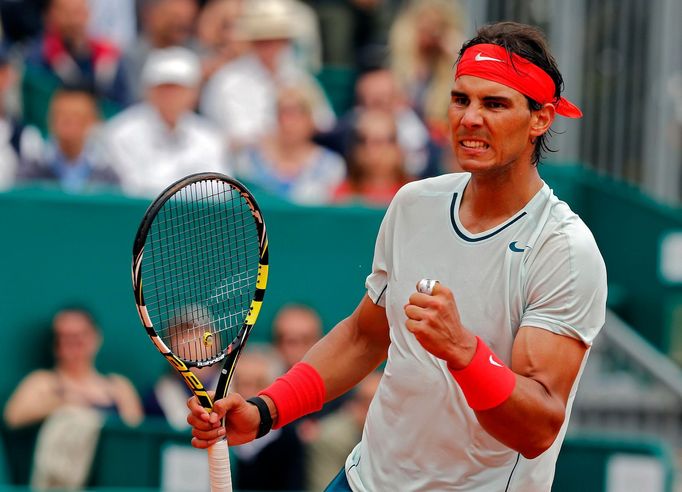 Rafael Nadal se raduje z další výhry v Monte Carlu