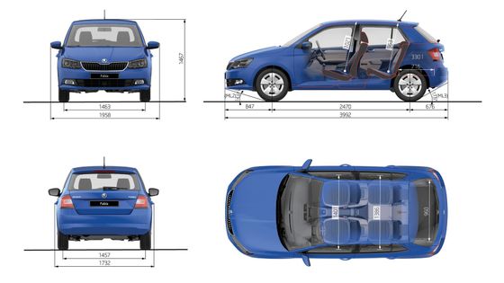 V porovnání s minulou generací se nová fabia snížila a rozšířila.