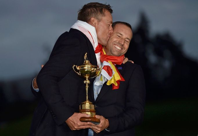 Ian Poulter a Sergio García slaví triumf na Ryder Cupu 2014