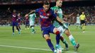 Soccer Football - La Liga Santander - FC Barcelona v Real Betis - Camp Nou, Barcelona, Spain - August 25, 2019   Barcelona's Carles Perez in action with Real Betis' Alfon