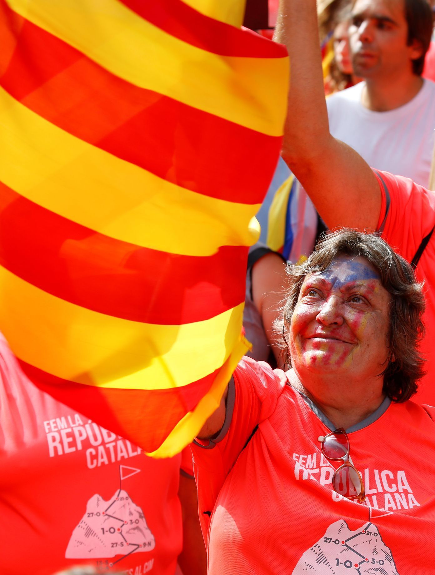 Protesty na Den Katalánska