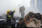 Požár v butovickém paneláku zničil čtyřicet bytů