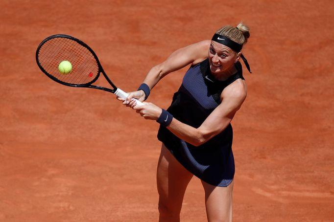 Petra Kvitová v zápase prvního kola French Open 2021