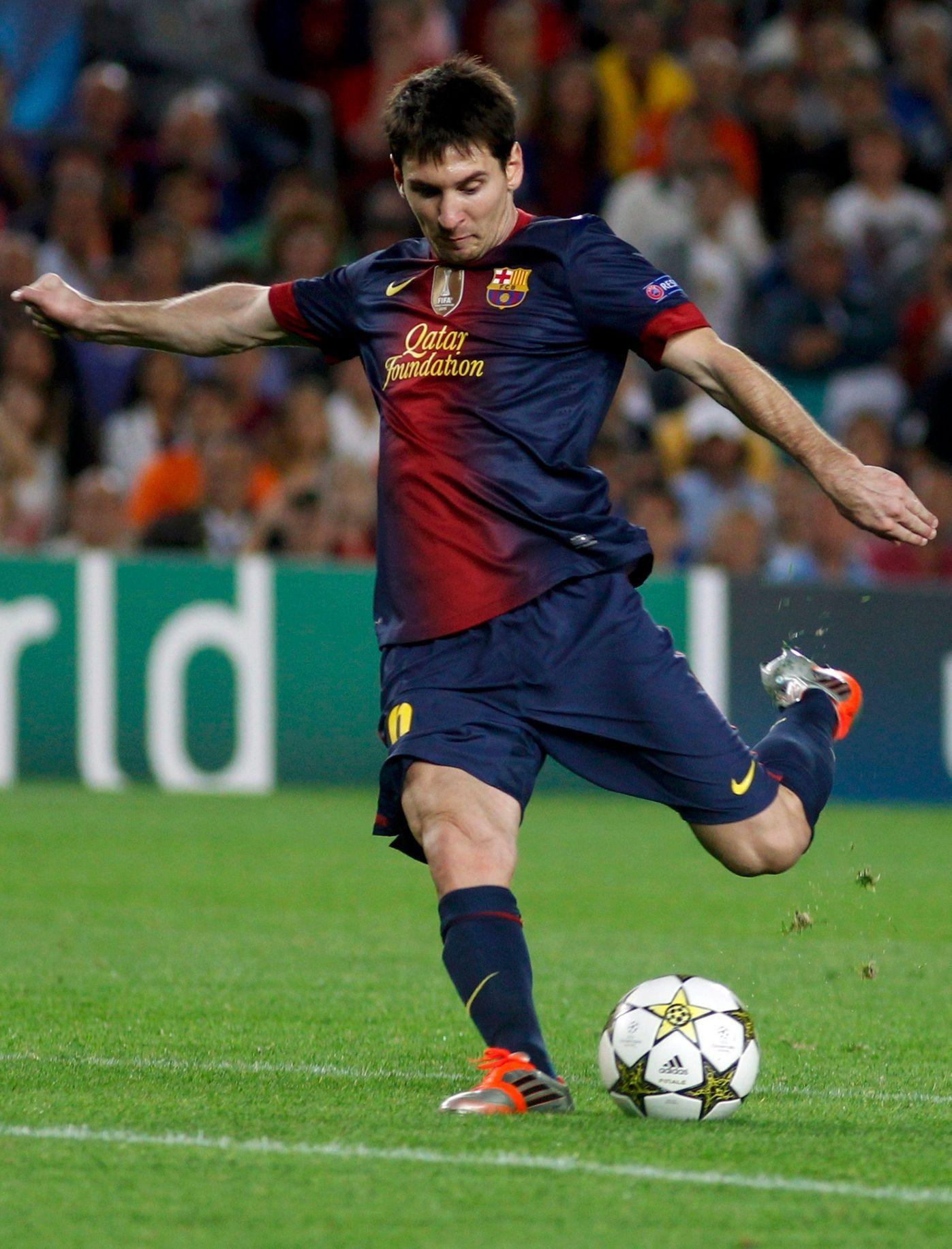 Barcelona - Spartak, proměněná penalta Messiho