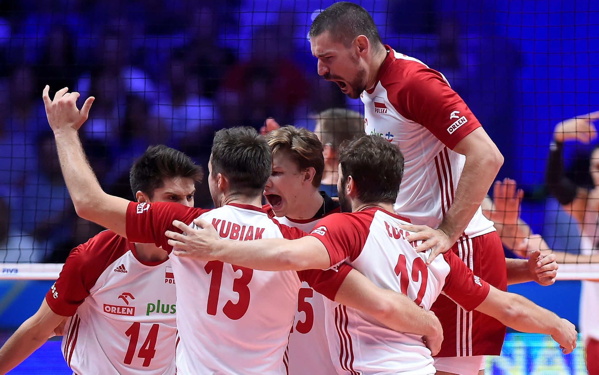 MS ve volejbale 2018, semifinále Polsko - USA: Radost Poláků