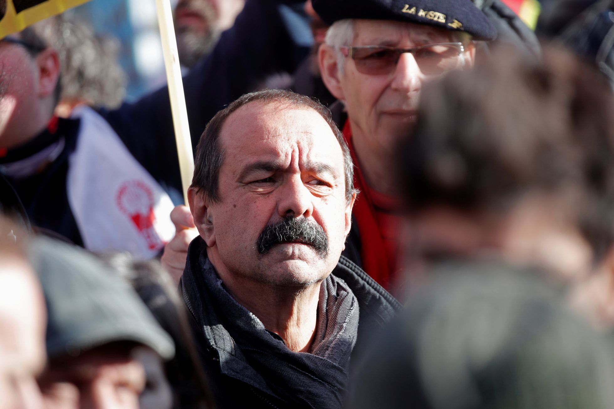 Demonstrace francouzských odborů. Na snímku lídr odborářů Philippe Martinez.