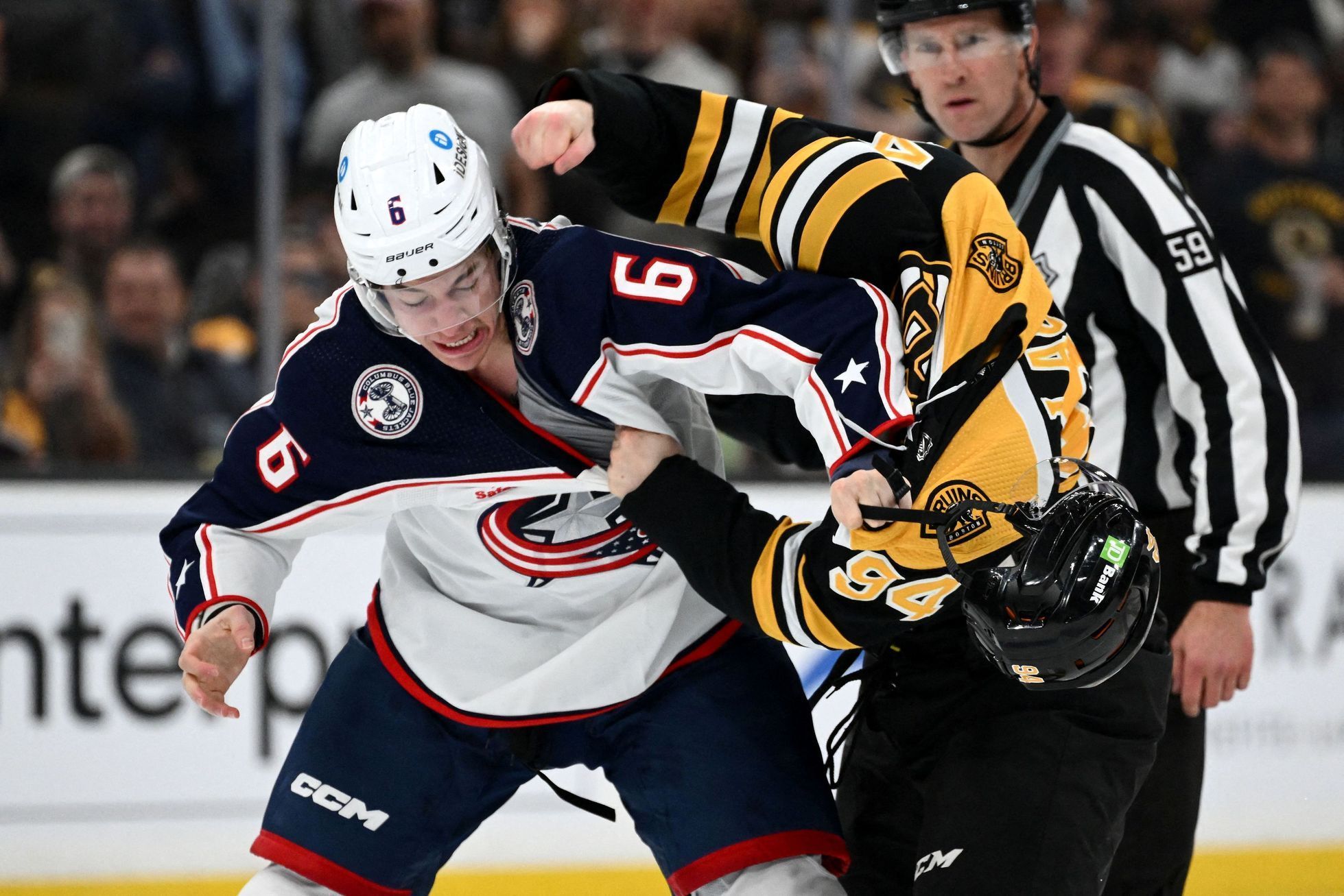 NHL: Columbus Blue Jackets at Boston Bruins, Jakub Lauko
