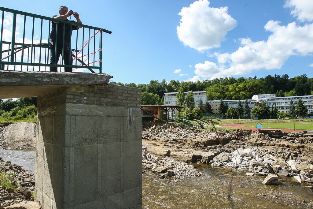 Český Krumlov po povodních