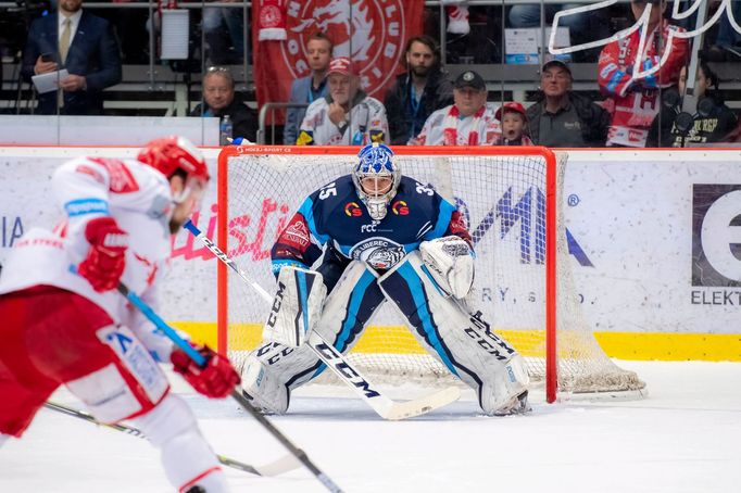 hokej, extraliga 2018/2019, finále, 4. zápas, Třinec - Liberec, brankář Liberce Roman Will