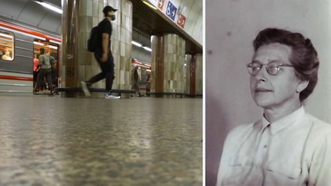 V metru pouštěli koláž z procesu s Miladou Horákovou. S odkazem na čas popravy