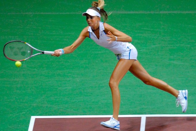 Daniela Hantuchová během utkání na Fed Cupu v roce 2006.