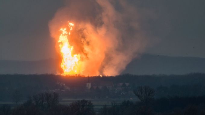 Výbuch plynového terminálu v Rakousku.