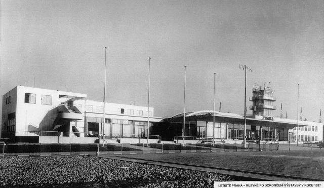 Dokončené letiště Ruzyně v roce 1937