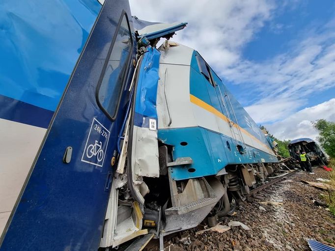 Nehoda dvou vlaků na Domažlicku