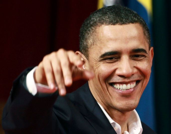 Barack Obama při projevu v Riu během své latinskoamerické mise.