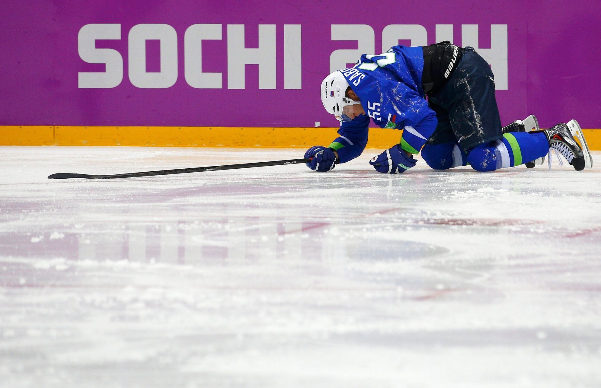 Soči 2014: Švédsko - Slovinsko, Sabolič (hokej, muži, čtvrtfinále 1)