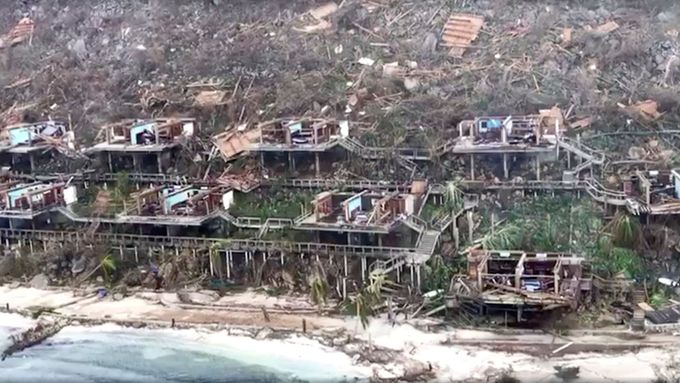 Britské Panenské ostrovy po hurikánu Irma.