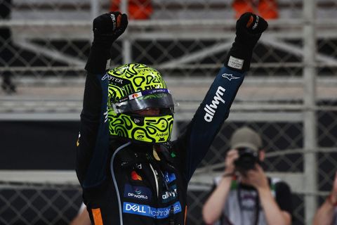 Lando Norris z McLarenu slaví titul mistra světa F1 2025