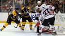 Čtvrtý zápas finále Stanley Cupu: Boston Bruinss - Chicago Blackhawks