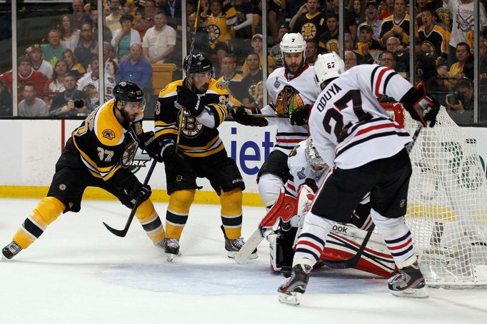 Čtvrtý zápas finále Stanley Cupu: Boston Bruinss - Chicago Blackhawks