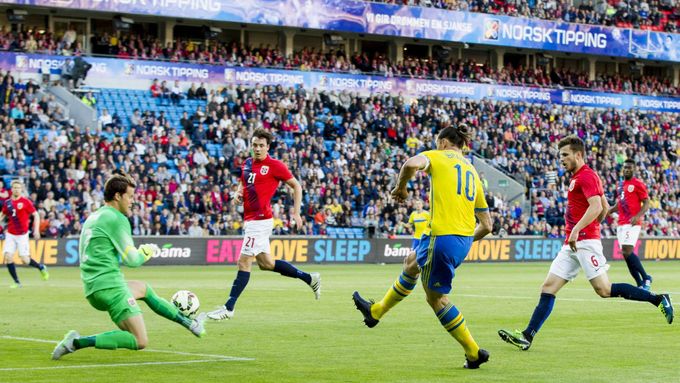 Zlatan Ibrahimovič se proti Norsku neprosadil.