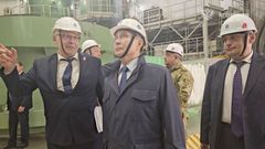 Russian President Vladimir Putin visits the Kursk-II nuclear power plant in Kursk Region