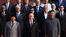 Mezi čestnými hosty byl také indonéský prezident Prabowo Subianto (vlevo)