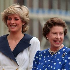 Alžběta II. a princezna Diana