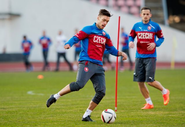 Trénink české fotbalové reprezentace