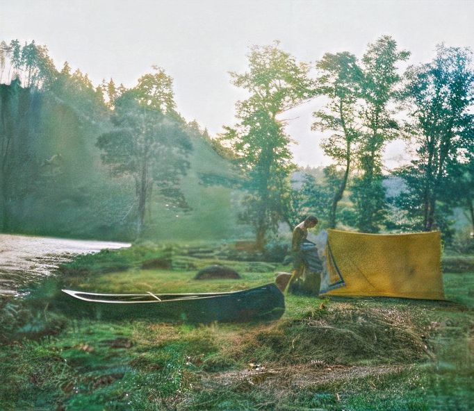 Historická fotografie z rodinného archivu Pavla Eckhardta. Kolorováno