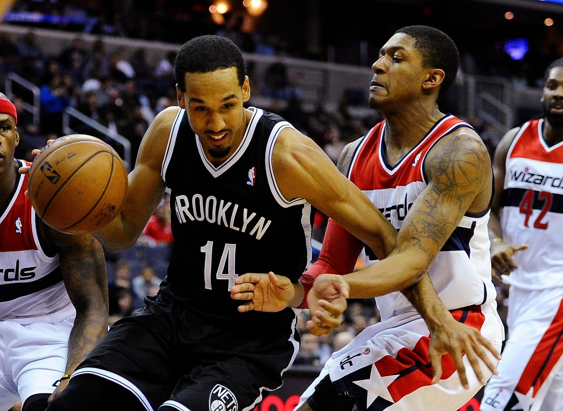 NBA, Washington Wizards - Brooklyn Nets: Bradley Beal (3) - Shaun Livingston