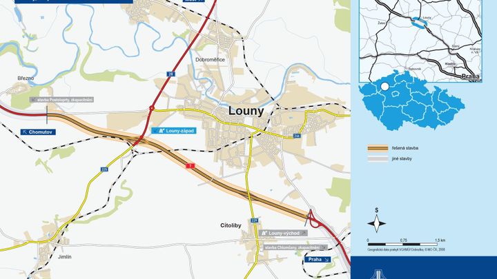 Bagry vyjely na další úsek D7. Podívejte se, kde všude se ještě letos má dokončovat