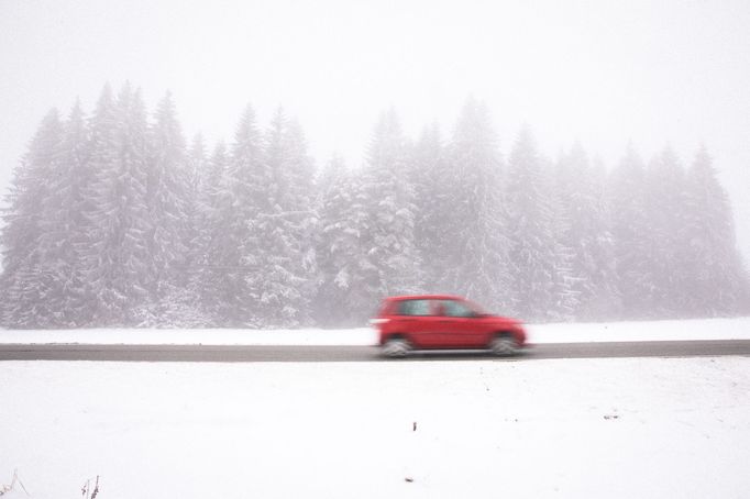 Lipno nad Vltavou v zimě.