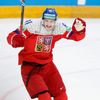 David Kämpf slaví gól v semifinále MS 2024 Česko - Švédsko