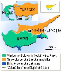 Mapa Kypr