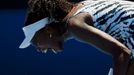 Venus Williams of the U.S. reacts during her women's singles match against Ekaterina Makarova of Russia at the Australian Open 2014 tennis tournament in Melbourne January