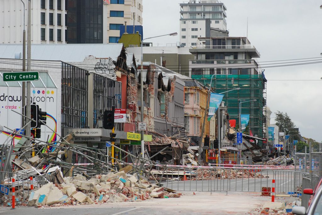 Zemětřesení - Nový Zéland - foto od Čechů